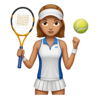 female tennis player sticker