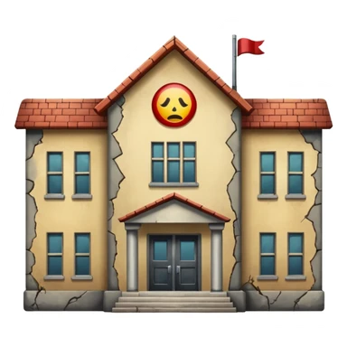 school building forbidden sign sticker