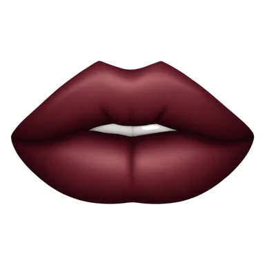 A burgundy-colored lipstick kiss mark. sticker