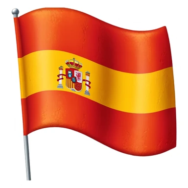 waving spain flag without stick sticker