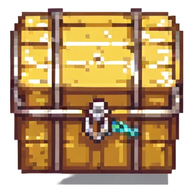 treasure chest pixel art style sticker