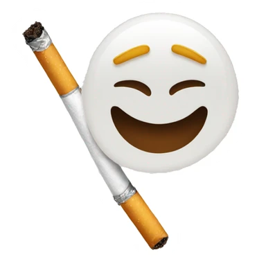 Emoji with a ciggarette sticker