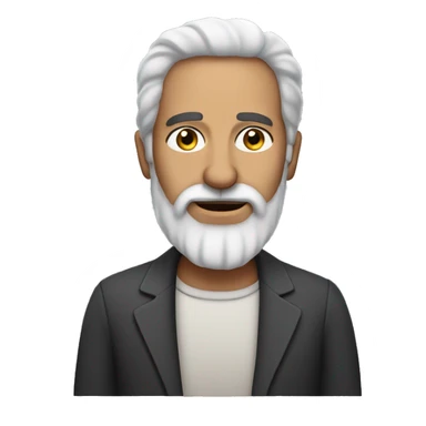 Middle aged middle eastern man with light salt and pepper beard sticker