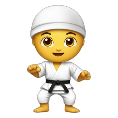 un bebe qui fait du karate sticker