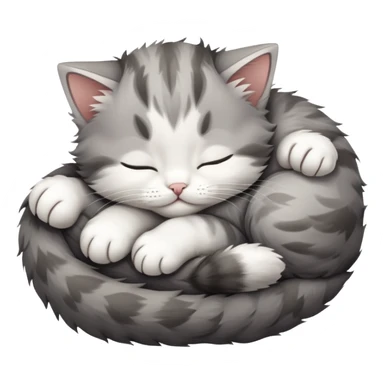 Kitten sleeping upside down sticker