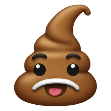 Poop with a hat sticker