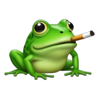 smoking frog sticker