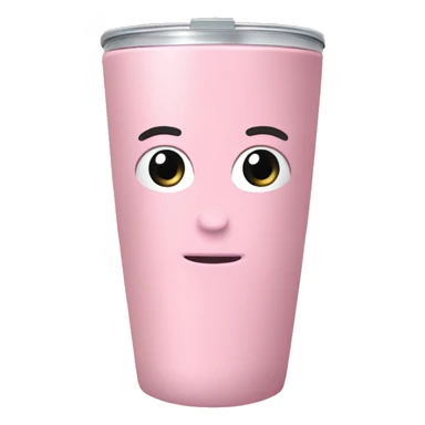 Light pink tumbler without face sticker