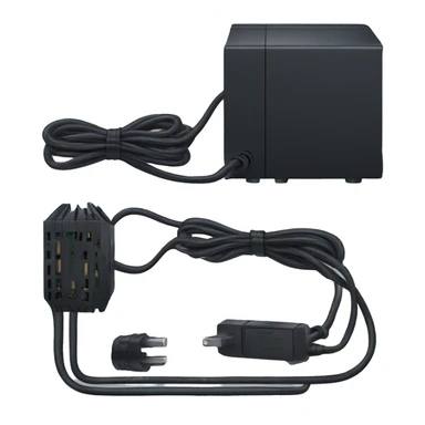 Black modular pc power supply sticker