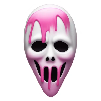 ghostface from scream scary movie shades of red and pink sticker
