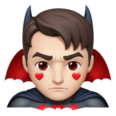 batman with hearts in his eyes sticker