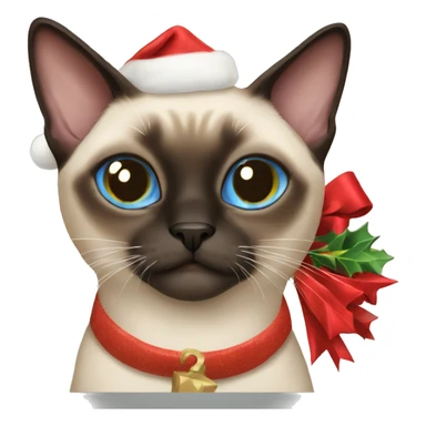 Siamese cat christmas  sticker
