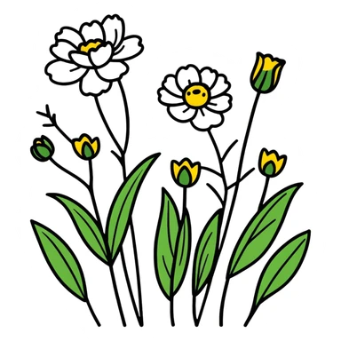 Flowers love sticker