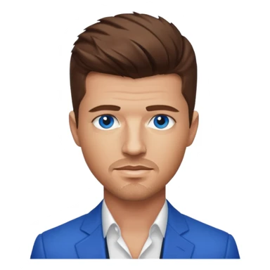 Robin Thicke brown hair, blue eyes sticker