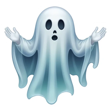 spooky ghost-like phantom, ethereal apparition sticker