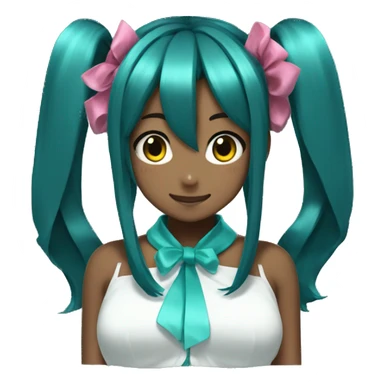 Black Hatsune Miku sticker
