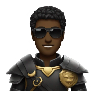 paladin in cool dark black sunglasses sticker