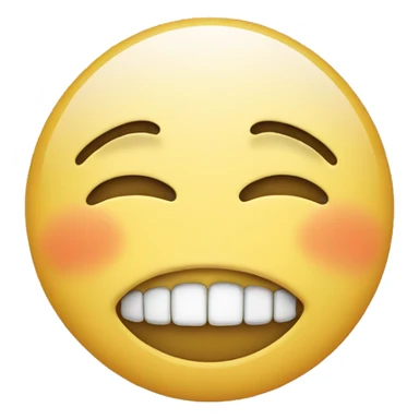 emoticon with teeth and closed eyes sticker