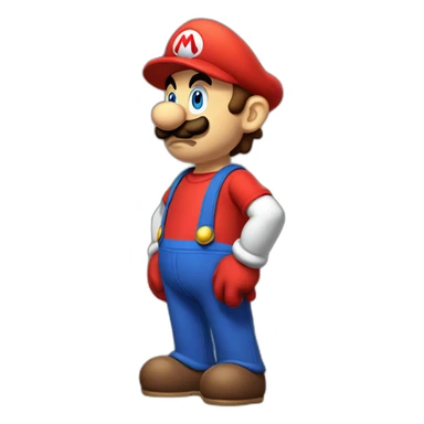 weak skinny mario sticker