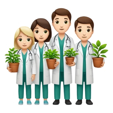 Doctors Carrying Plants sticker