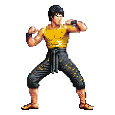 Bruce Lee demonstrating Jeet Kune Do martial arts stance sticker