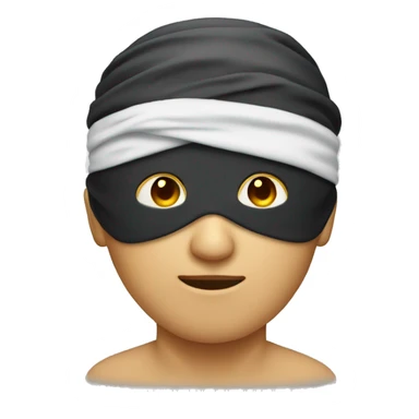 blindfolded man sticker