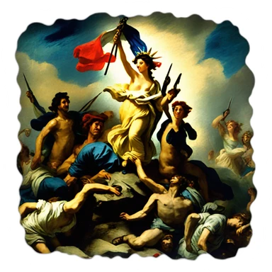 Liberty Leading the People by Delacroix sticker