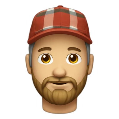 white Man whith a cap a nose strap a flannel shirt and a big beard  sticker