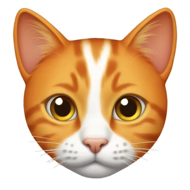 Orange cat with clipped ear sticker