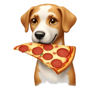dog with pizza sticker