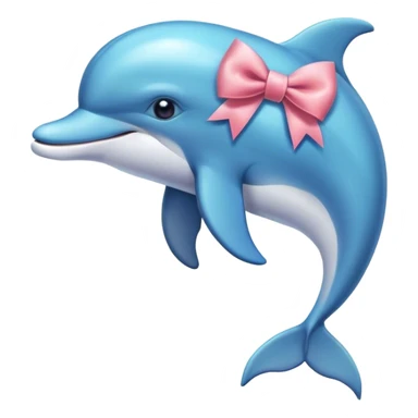 Dolphin wearing a bow  sticker