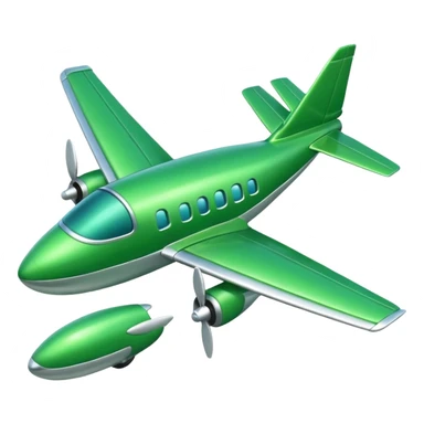 Green plane sticker