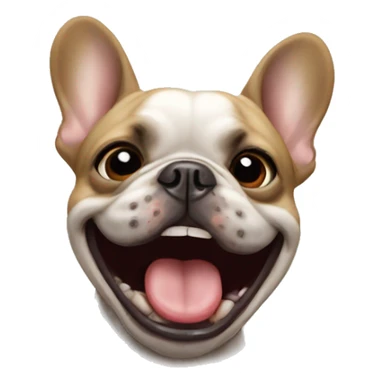 French bulldog lauging sticker
