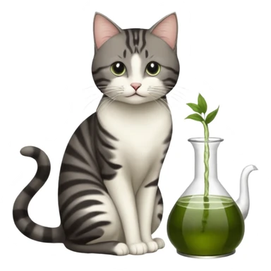 Котел с зеленой жидкостью внутри  sticker