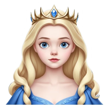 Elle fanning as princess Aurora in Maleficent in blue dress sticker