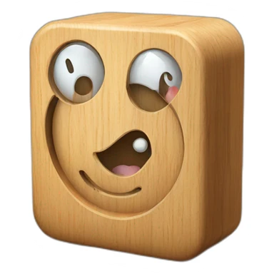 3d toon wooden timer sticker