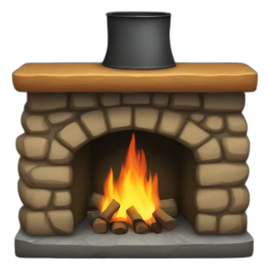 camp fireplace sticker