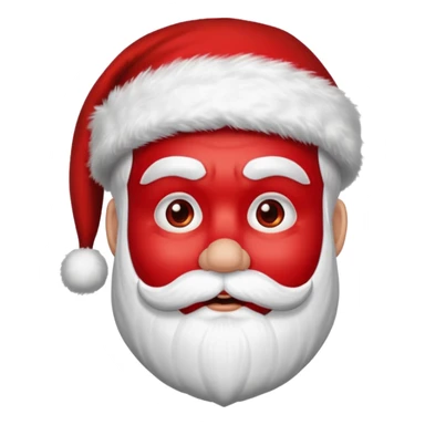 Santa having a facial sticker
