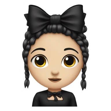 Goth girly bow sticker