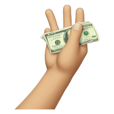 hand wait receive money sticker