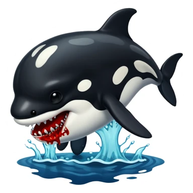 orca as a zombie sticker