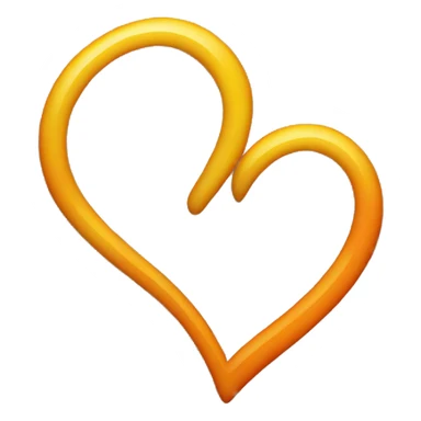 a heart that it’s color is between yellow and orange sticker