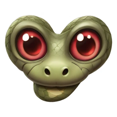 Snake with heart eyes sticker