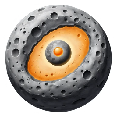 Mercury planet realistic rocky gray craters  sticker
