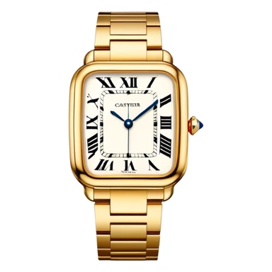 Cartier wristwatch, elegant and accurate, HD, iOS Apple emoji style sticker