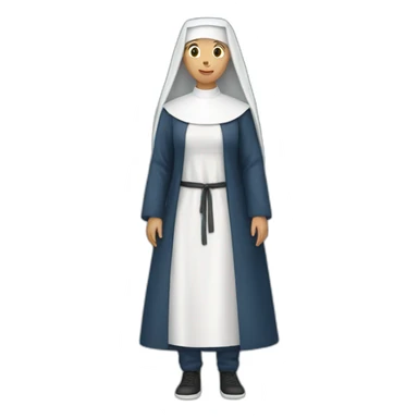 nun blue jeans sticker