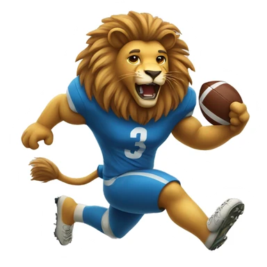 Lion playing football  sticker