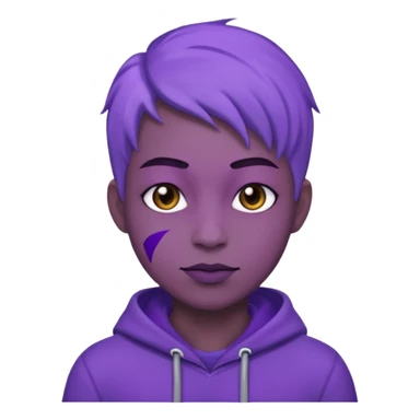 Me wearing purple sticker