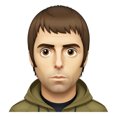 Liam Gallagher on the cross sticker