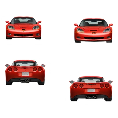 red c6 2006 corvette sticker